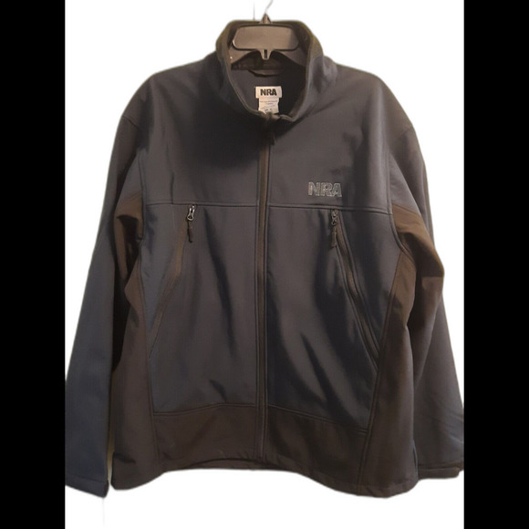 NRA Men’s Jacket Zip Down Dark Blue National Rifle Association XL Zip Pockets - Picture 1 of 10